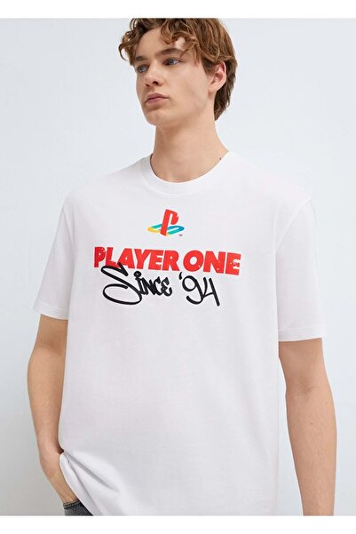 Mavi M0613185 Player One T-Shirt Ανδρικό Μπλουζάκι ΛΕΥΚΟ