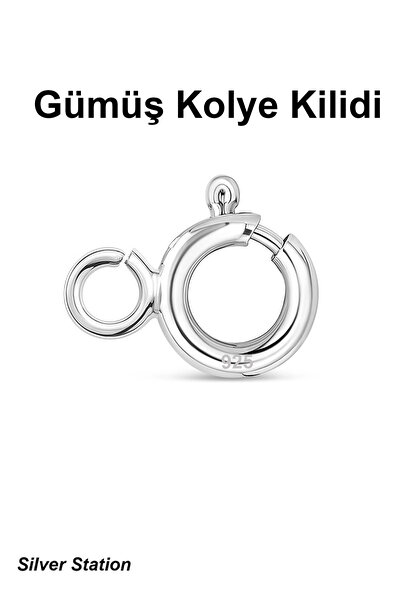 Silver Station 925 Ayar Gümüş Kolye Kilidi, Bileklik Kilidi, Kilit, Kanca, Ka...