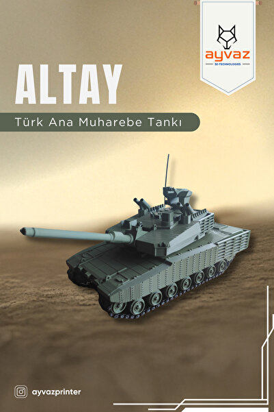 ayvazprinter ALTAY 1/35 Ölçek, 11x21,5x11,5 cm Boyutlu, Hareketli Palet Siste...