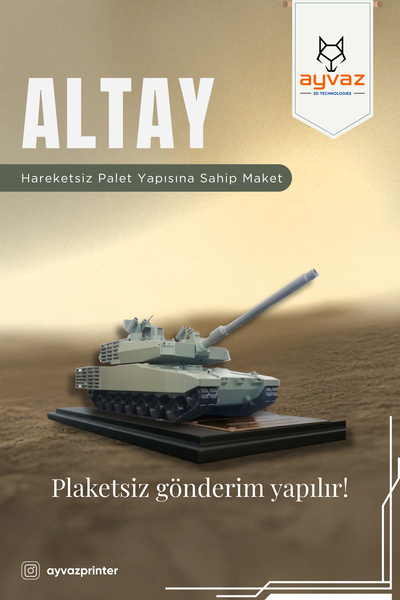 ayvazprinter ALTAY 3 Renk Seçeneği, 7,4x15x6,3 cm Boyutlu, 3D Yazıcı Üretimi ...