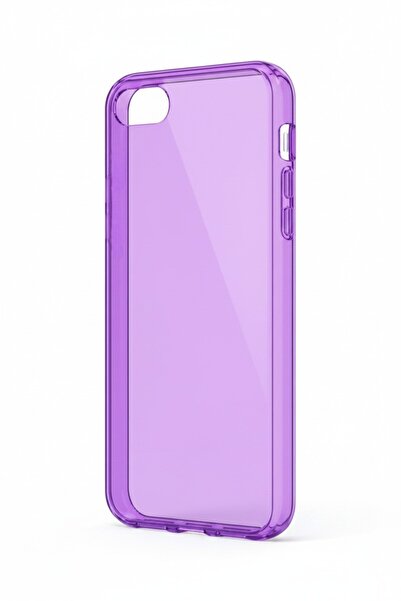 batuteknoloji İphone 5-5S-SE Mor Şeffaf BTU Silikon Kapak