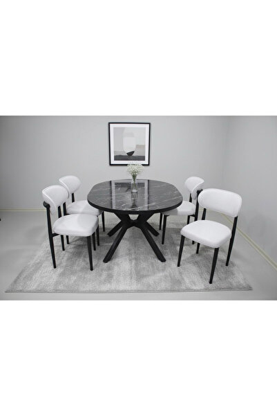 ROYALİSA TABLE CHAİR ROYALİSA LOFT YUVARLAK AÇILIR MUTFAK SETİ