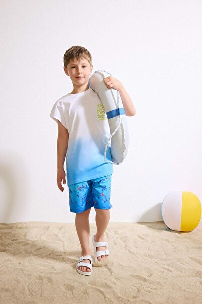 DeFacto Patterned Swim Shorts for Boys H1841A826Hs