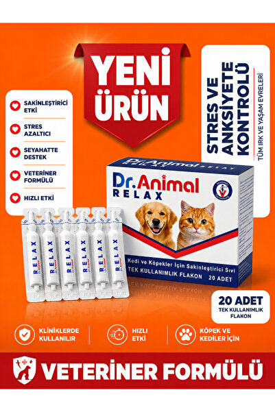 Dr. Animal Kedi Sakinleştirici | Köpek Sakinleştirici | Relax | 20 Adet Flakon