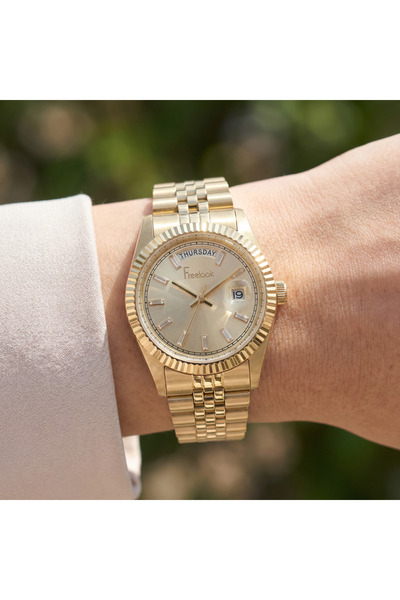 Freelook Jolie Gold Stainless Steel Watch for Women FL.4.10021-3
