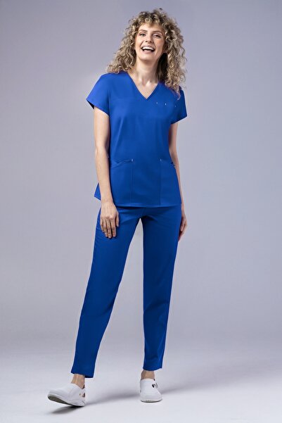OEM Costum medical pentru femei, bluză și pantaloni, slim fit, FLEXI AMBRA, b...