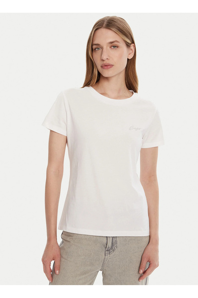 BOSS Beyaz Kadın Standart Fit T-Shirt 50549184
