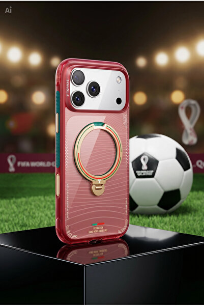 TORRAS iPhone 17 Pro Kılıf MagSafe Standlı OStand Q3 Air World Cup Serisi - P...