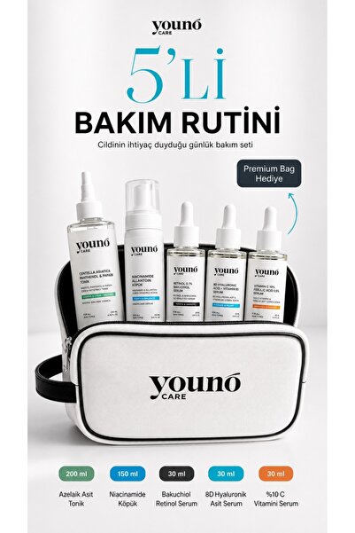 YOUNO CARE 5'li Onarmaya ve Yenilemeye Yardımcı Profesyonel Bakım Seti | Köpü...