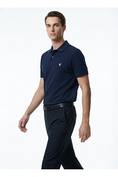 Fabrika Lacivert Erkek Slim Fit Polo T-Shirt F5SM-TST 2779 N