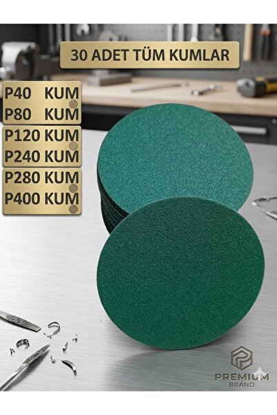 diğer0101 125 MM CIRT FİLM MESNETLİ DİSK ZIMPARA 30 LU KARMA PAKET