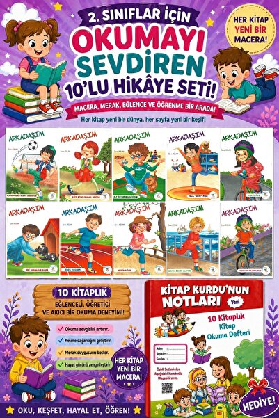 5 Renk Yayınları 2 .Sınıf Öğrencileri İçin Zevkle Okuyacağı 10 lu Hikaye Seti...