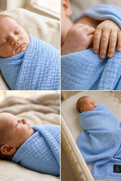 Freya Baby 100% Cotton 4 Layer Premium Muslin Baby Blanket