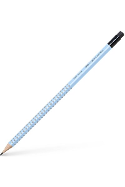 Faber Castell Creion grafit B cu radieră Grip 2001, Bleu Sky