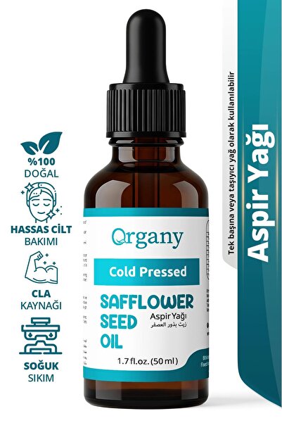 Organy زيت العصفر المعصور على البارد، طبيعي 100%، مرطب للبشرة ومغذي للشعر، زي...