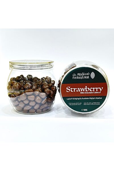Fustuq & Hail Milk Chocolate Coated Strawberry Cubes