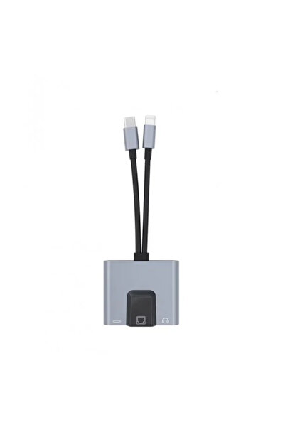 Skygo Zr815 Lightning Type-C 3 in 1 Ethernet Converter Aux