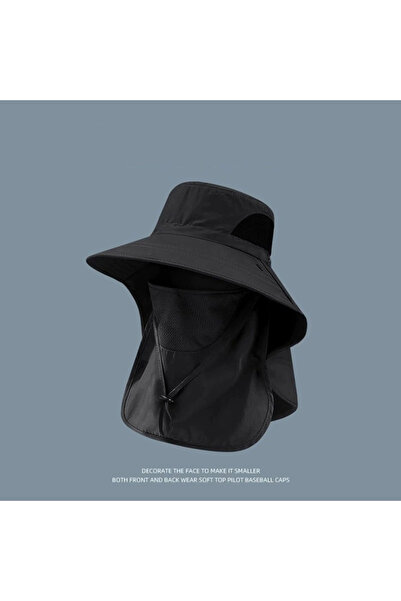 Choice4 black Summer Sun Hats UV Protection Outdoor Hunting Fishing Cap For M...