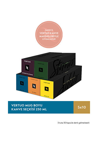 Nespresso Vertuo Mug Boyu Kahve Seçkisi - 50 Kapsül