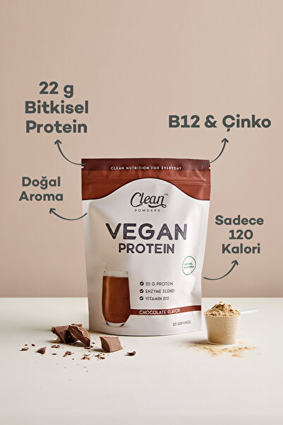 Clean Powders Vegan Protein 600 gr - Çikolata