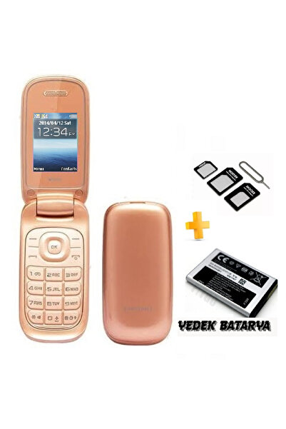 SenalStore 1270 samsungKamerasız Tuşlu Cep Telefonu gold SET