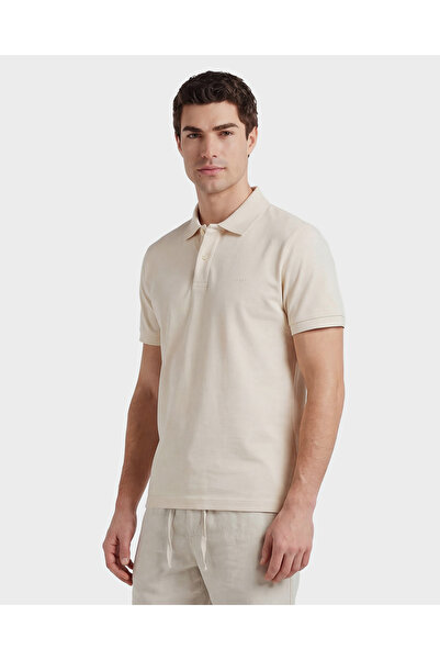 Gant Erkek Krem Regular Fit Polo Yaka T-Shirt