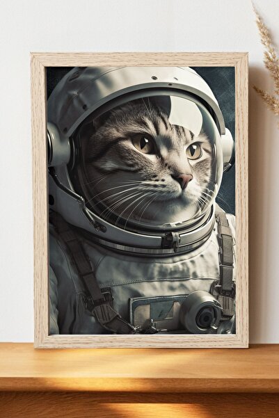 Luna Marissa Αφίσα Astronaut Cat - Αφίσα ψηφιακής τέχνης από χοντρό χαρτί χωρ...