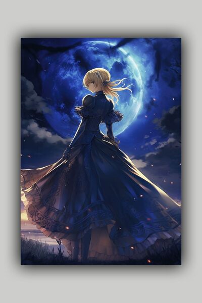 Luna Marissa Αφίσα τοίχου χωρίς πλαίσιο με αφίσα Saber Anime