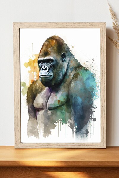 Luna Marissa Αφίσα Gorilla - Αφίσα ψηφιακής τέχνης από χοντρό χαρτί χωρίς πλα...