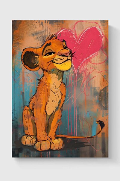 Luna Marissa Αφίσα Graffiti Simba χωρίς πλαίσιο τοίχου