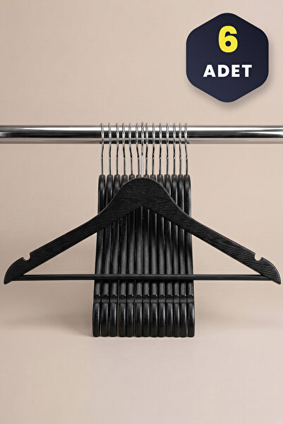 KHAKMA Wooden Look Plastic Clothing Shirt Hanger