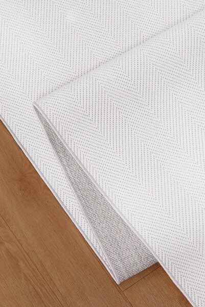 Loom Next Generation White Sisal Soft Woven Kitchen Corridor Rug Non-Slip Cotton Sole Carpet 7101A