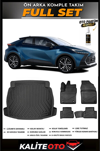 KALİTEOTO Toyota Chr 2024 Ve Sonrası Hybrid Uyumlu Bagaj Havuzu Araca Özel 4d...