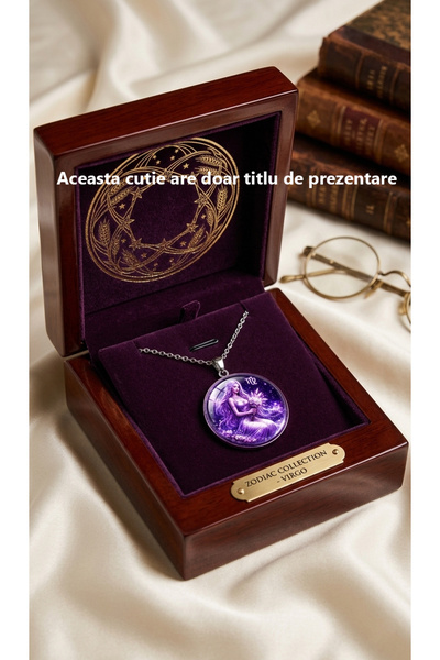 Oxolux, Lavinia Cadou elegant, colier medalion din seria Zodiac, design cosmi...