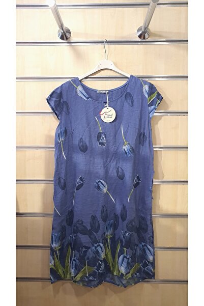 Park Moda Kısa Elbise Lale Desen