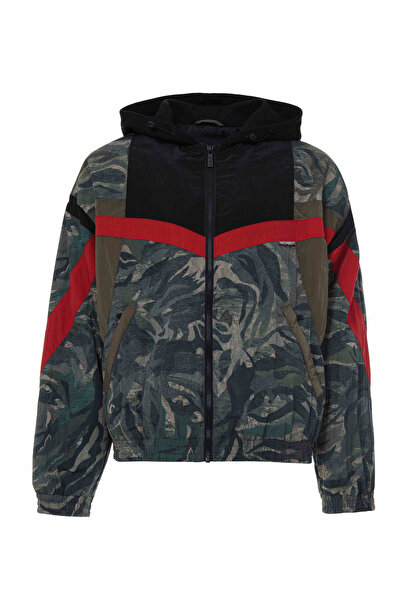 Just Cavalli Haki Erkek Regular Fit Kamuflaj Desenli Mont 79OAS404