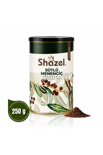 Shazel Menengiç Kahvesi Teneke Kutu 250gr | Kafeinsiz | Geleneksel | Sütlü Me...