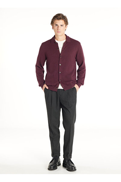 Ted Baker Antrasit Erkek Tapered Fit Çizgili Pantolon TBMRTR1003