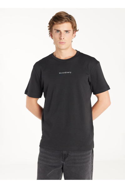 Ted Baker SİYAH BİSİKLET YAKA KISA KOLLU TSHİRT