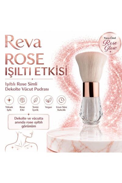 REVA Shimmering Rose Glitter Decollete Body Powder - Rose Explosion For Decol...