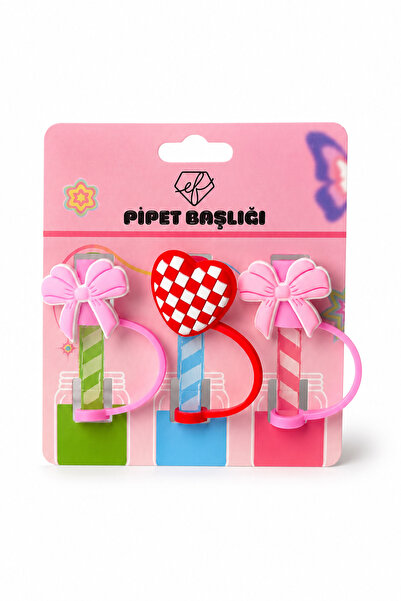 Ecrou Ef Butik Heart and Bow Themed Straw Charm
