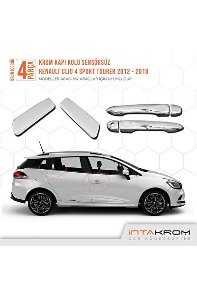 İntachrom Renault Clio 4 Sport Tourer Krom Kapı Kolu Sw - 4 Parça 2012 - 2019