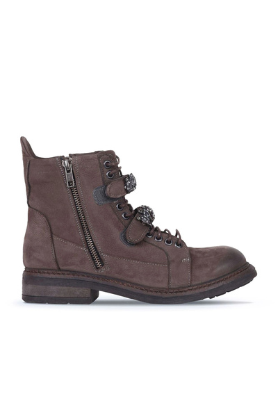 BUENO Παπούτσια Καφέ Nubuck Γυναικείες Flat Μπότες 01wm1700