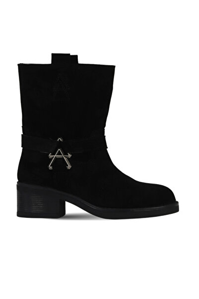 Bueno Shoes Black Suede Women's Heeled Boots 39Wb1430