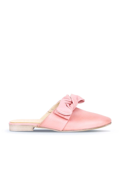 Bueno Shoes شبشب مسطح من الجلد البودرة للنساء - 01wq9602