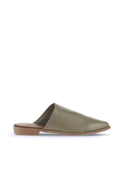 Bueno Shoes Πράσινες Δερμάτινες Γυναικείες Flat Μπαλαρίνες 01wn0124