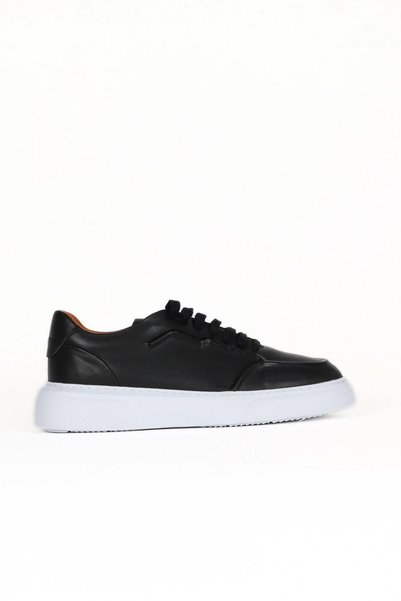 Bueno Shoes Black Antique Leather Men's Sports Shoes 32Ma103