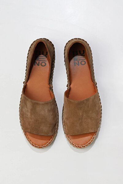 Bueno Shoes Pantofi espadrille pentru femei din piele intoarsa maro 01wq2413