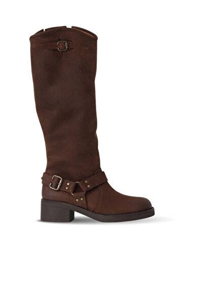 Bueno Shoes Brown Nubuck Women's Heeled Boots 01Wf1101