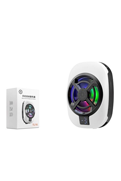 HADRON TL16 Manyetik Telefon Soğutucu Fan RGB Isı Göstergeli Beyaz